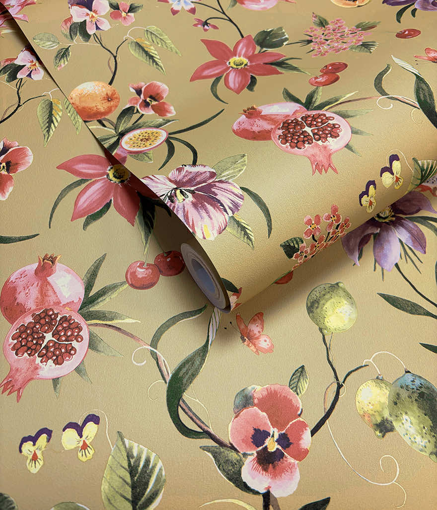 Tropica Ochre - Wallpaper Inn 
