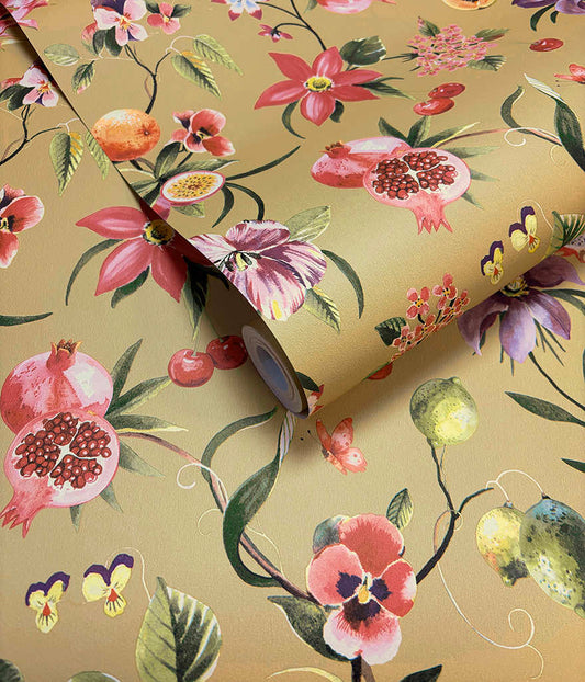 Tropica Ochre - Wallpaper Inn 