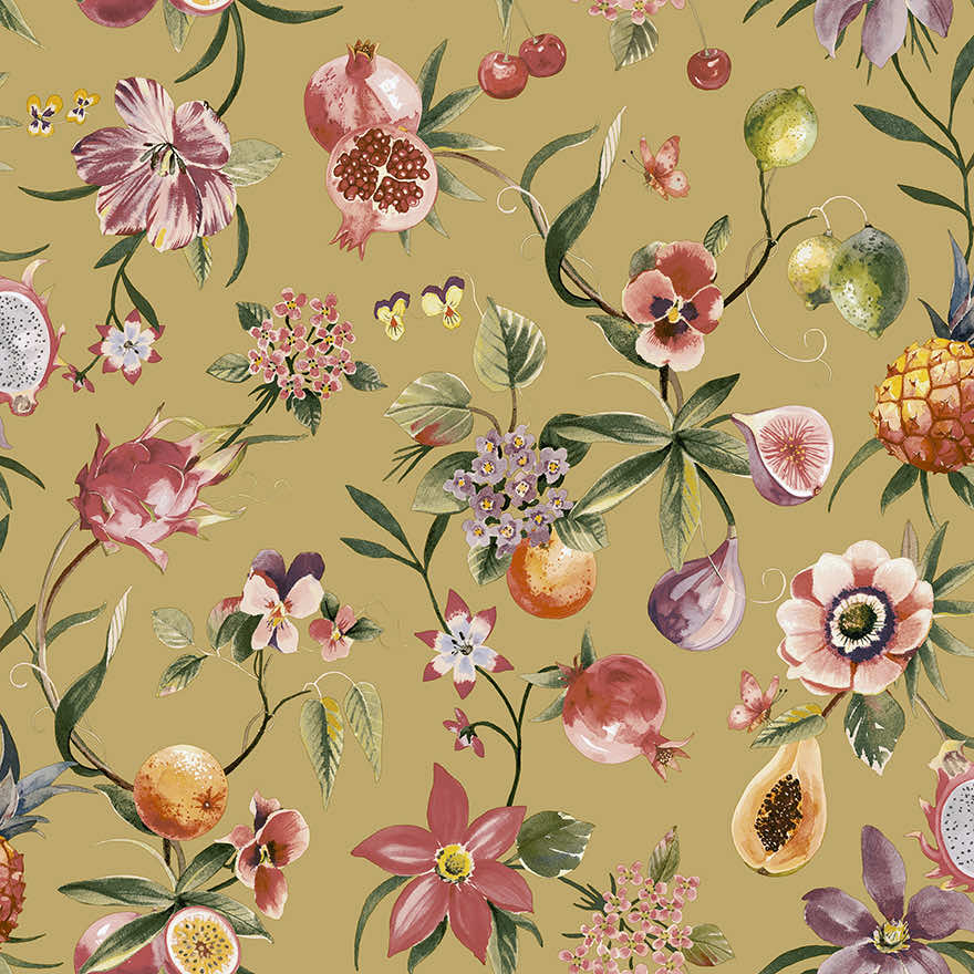 Tropica Ochre - Wallpaper Inn 