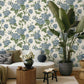 Hortensia Blue/Green - Wallpaper Inn 