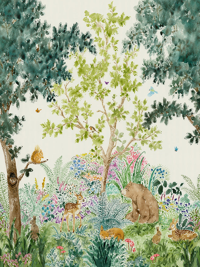 Forest Friends Mural Wallpaper Inn