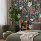 Buddleia Navy (Digital Print) - Wallpaper Inn 