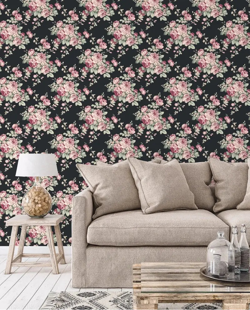 Grand Floral Wallpaper Wallpaper Inn