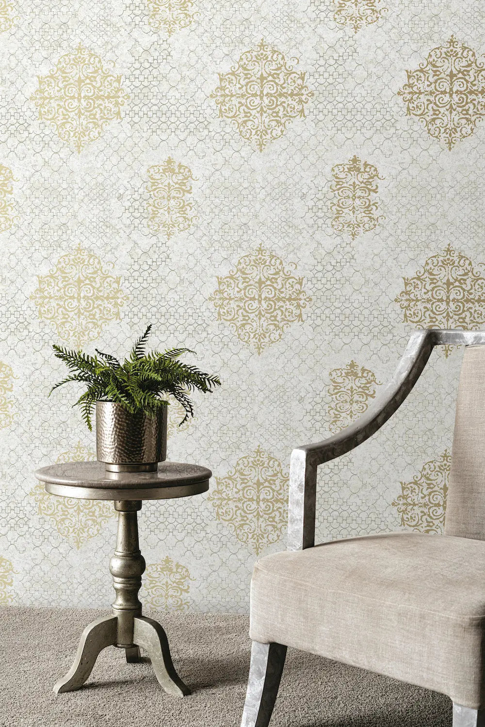 Damask Mottled Wallpaper Wallpaper Inn