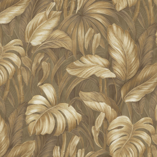 Amazon Breeze Gold & Brown Wallpaper