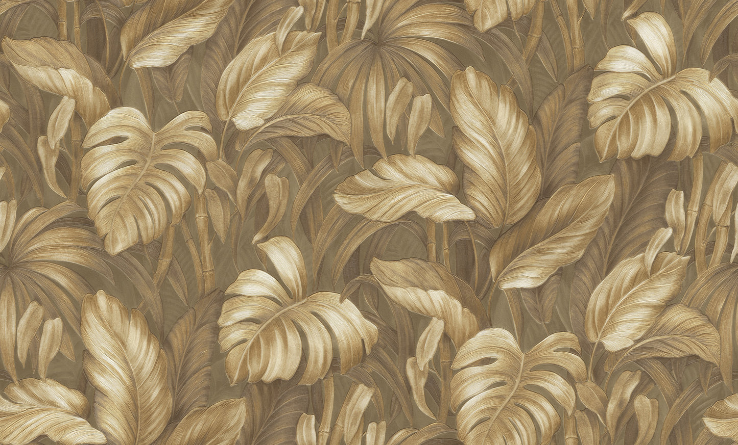 Amazon Breeze Gold & Brown Wallpaper