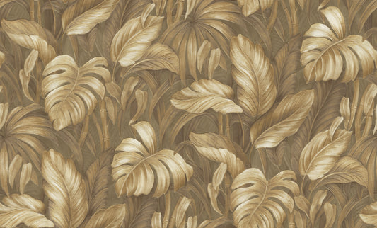 Amazon Breeze Gold & Brown Wallpaper