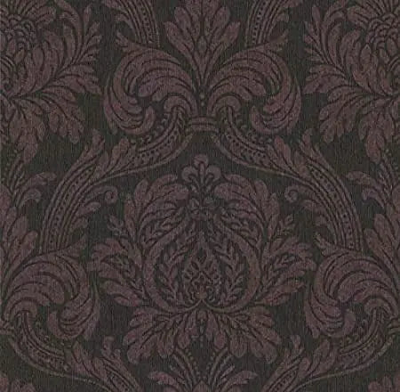 Damascene Charcoal Brown Wallpaper Wallpaper Inn