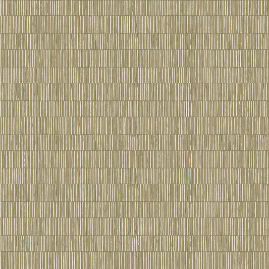 Bamboo Screen Green / Gold on Cream