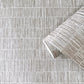 Bamboo Screen Silver Grey on White