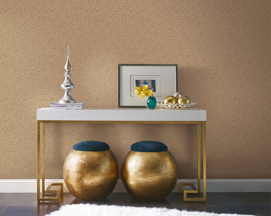 Fan Fleck Pale Gold on Light Brown