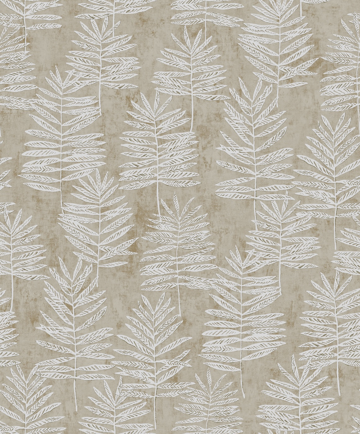 Tumbling Leaf Taupe & Pale Gold on Beige