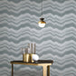 Cloudy Stripe Silver on Grey