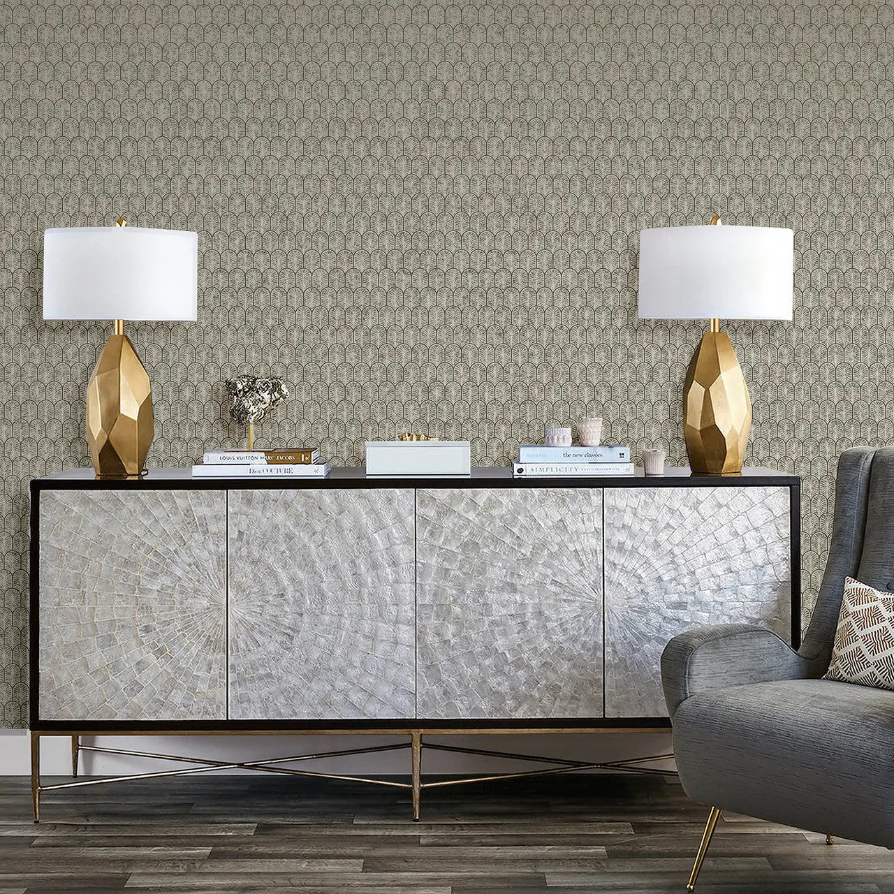 Geo Arch Art Deco Wallpaper Wallpaper Inn