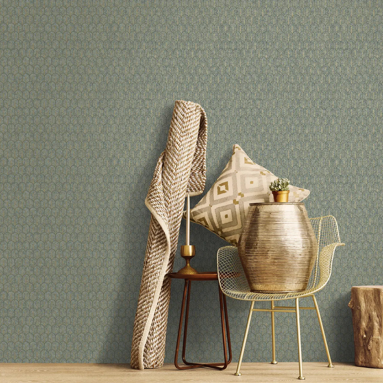 Geo Arch Art Deco Wallpaper Wallpaper Inn
