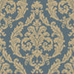 Silk Damask Blue / Gold
