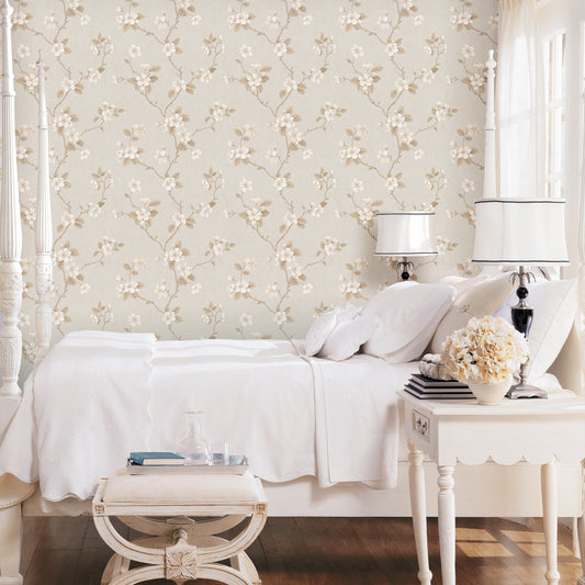 Dogwood Floral Beige / Gold