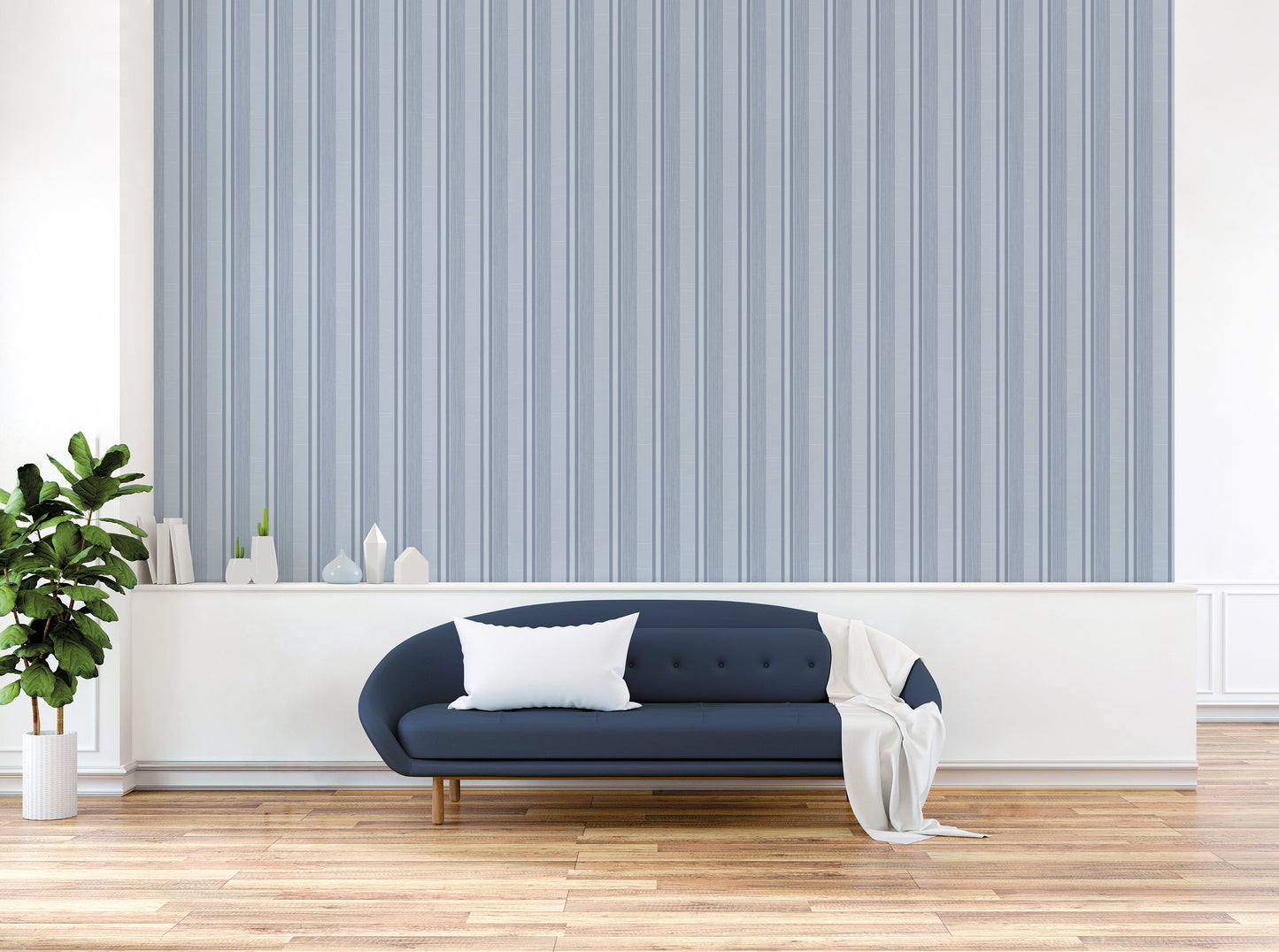 Silk Stripe Blue