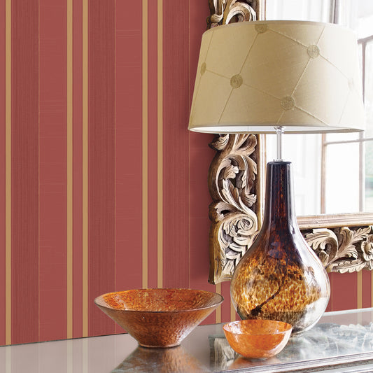 Silk Stripe Red / Bronze