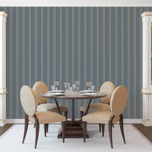 Silk Stripe Blue / Gold