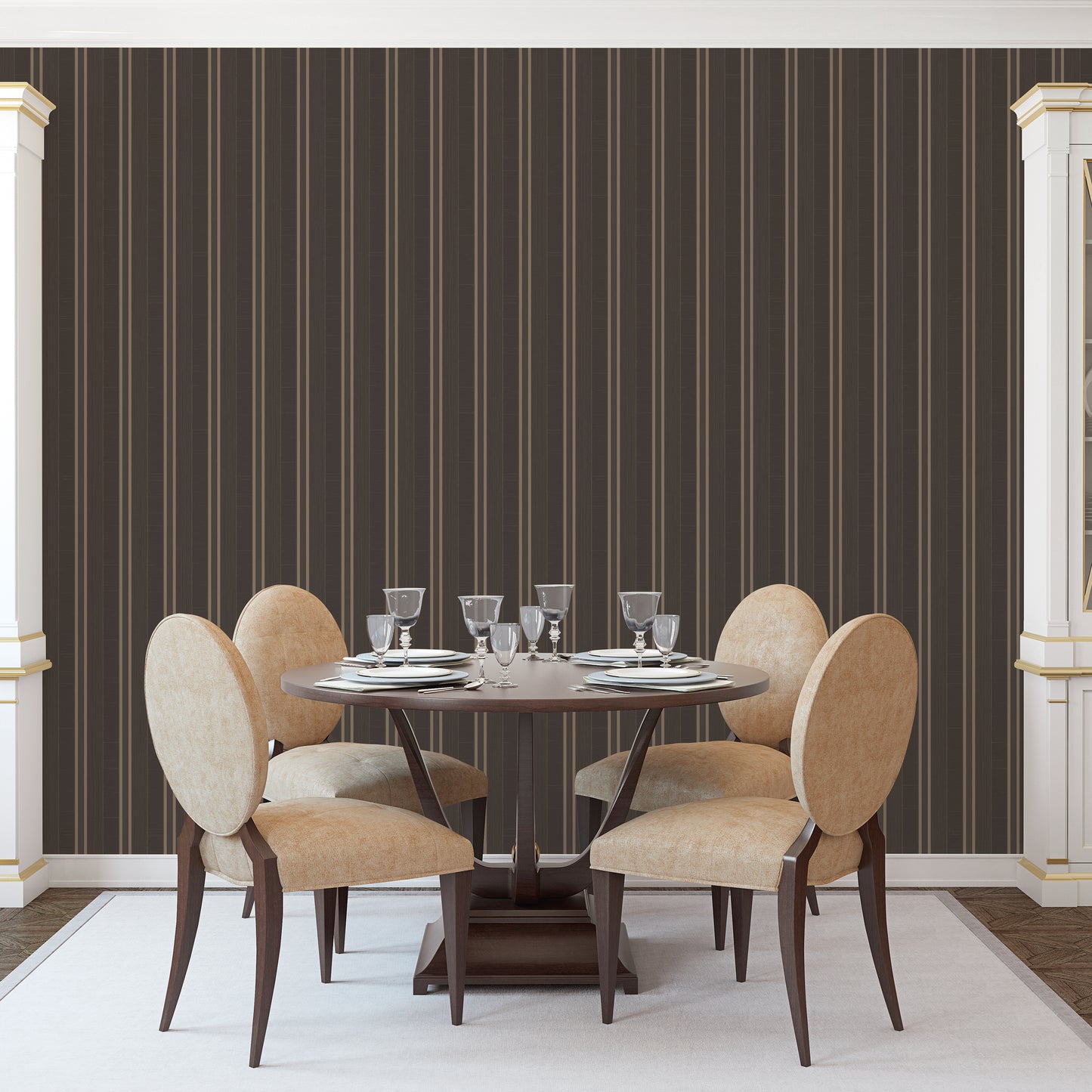 Silk Stripe Black / Gold