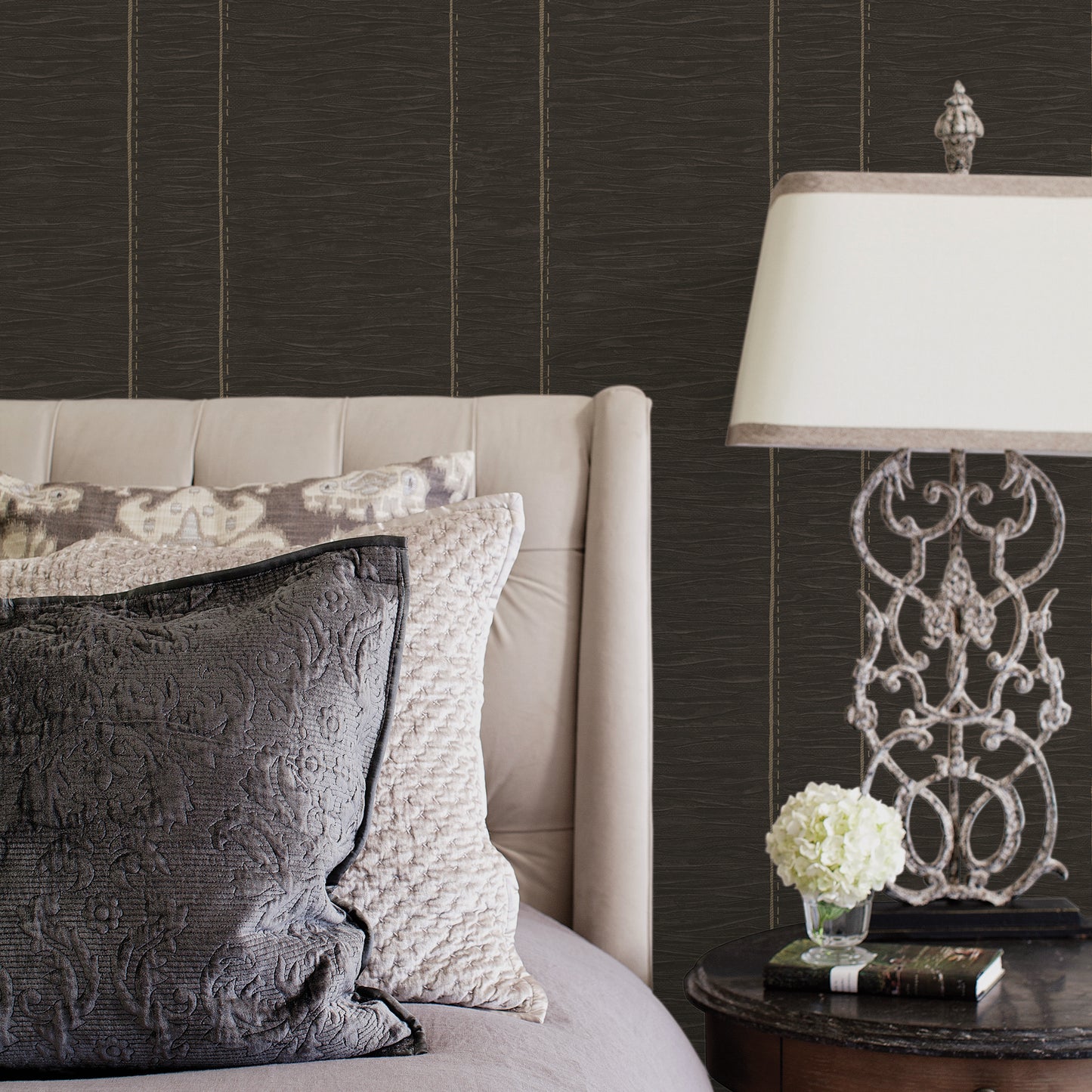 Pleated Stripe Brown / Gold