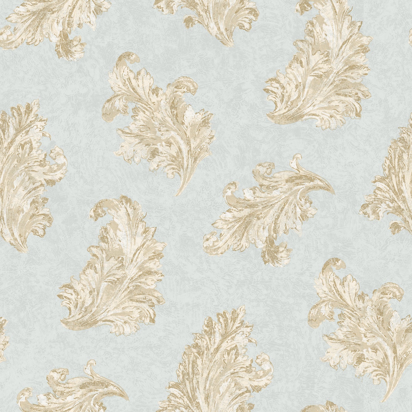 Acanthus Light Blue / Beige / Gold