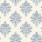 Medallion Damask Light grey / Blue