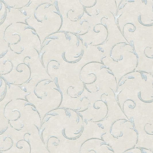 Palazzo Scroll Cream & Blue