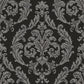 Silk Damask Black / Pewter