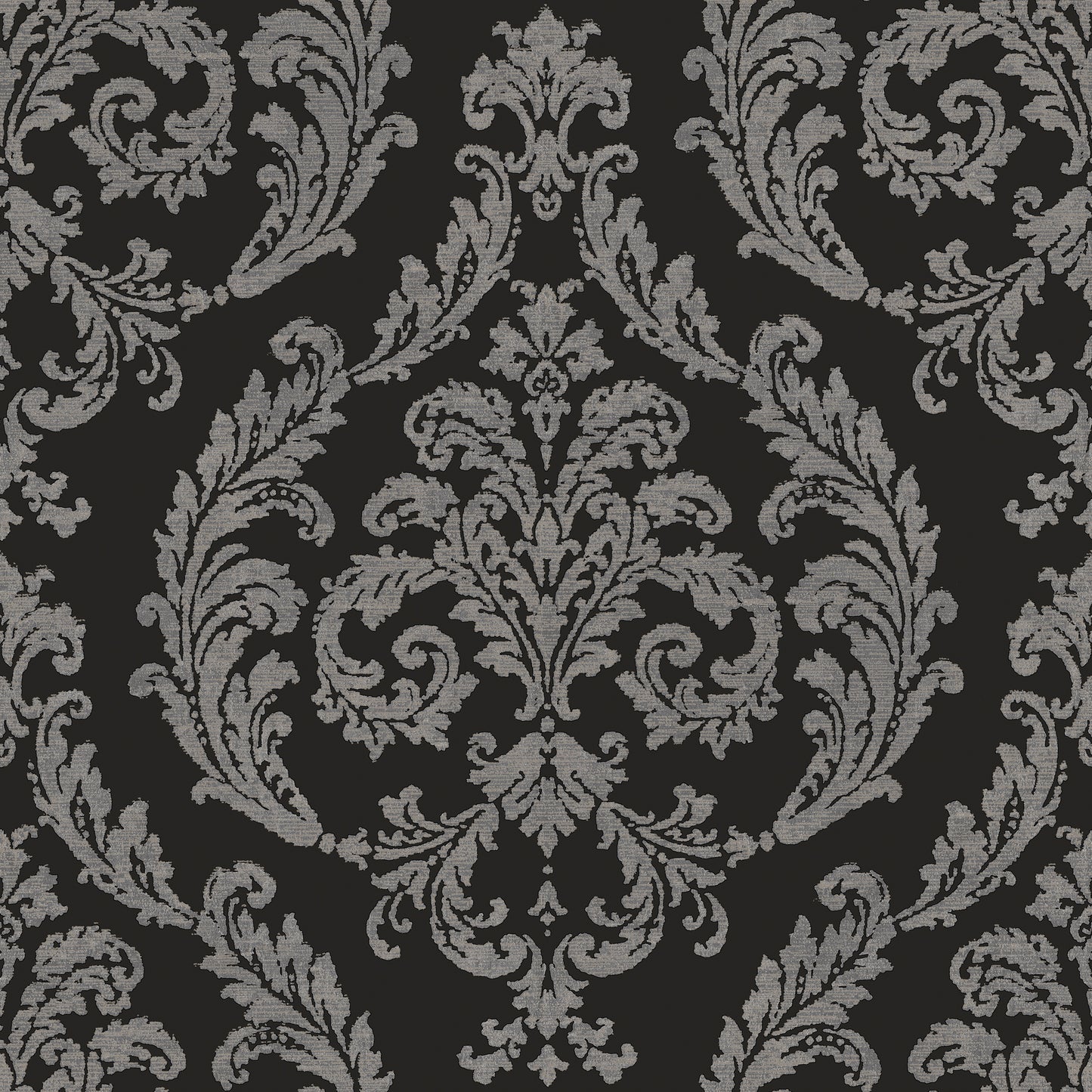 Silk Damask Black / Pewter