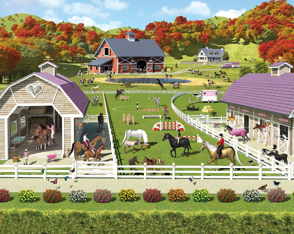 Horse & Pony Stables Mural Wallpaper Inn