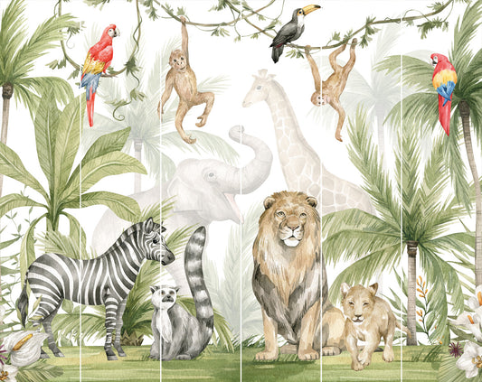 Jungle Safari Wall Mural Wallpaper Inn