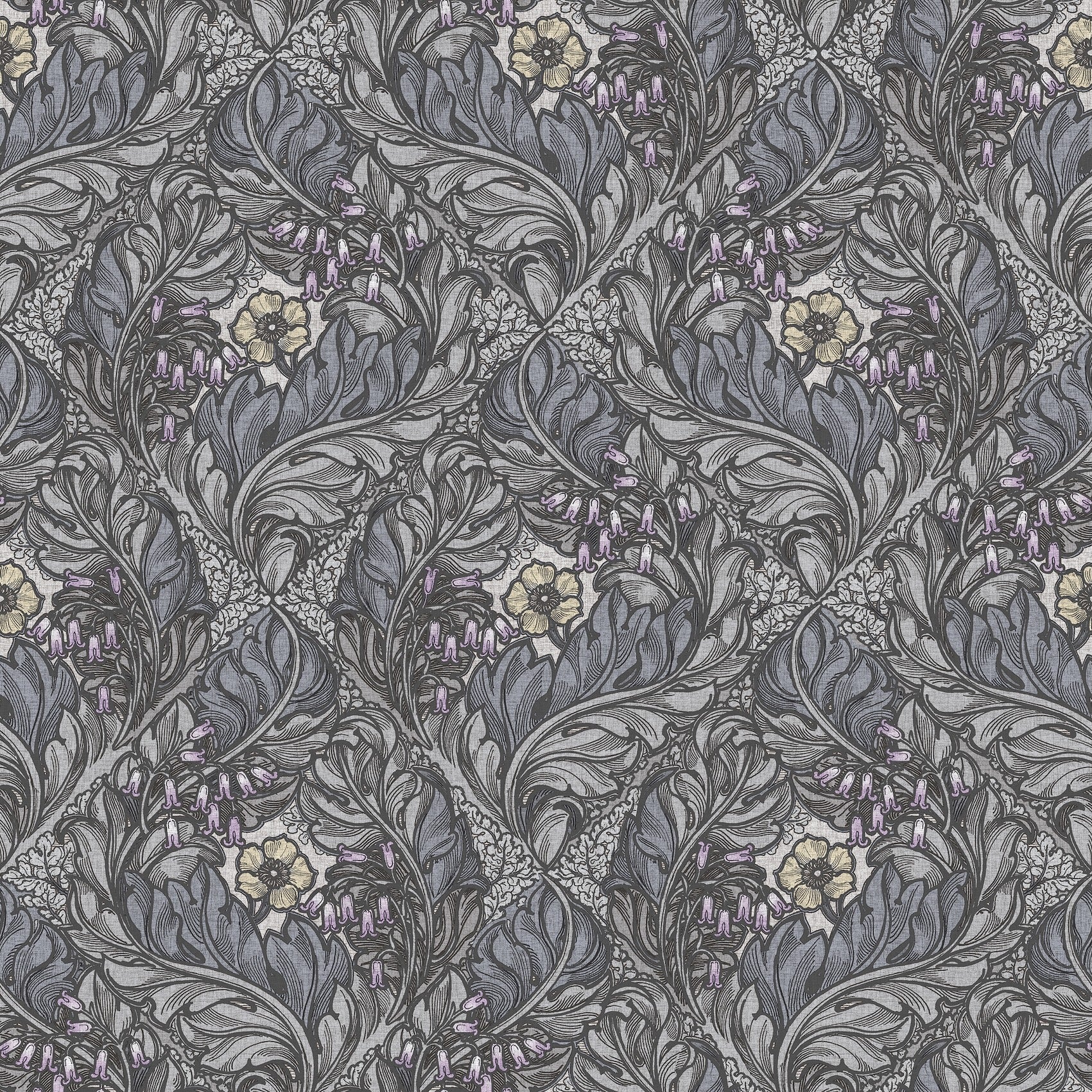 Rambleicious Floral Blues - Wallpaper Inn 