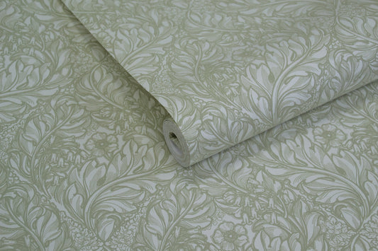 Rambleicious Floral Sage - Wallpaper Inn 