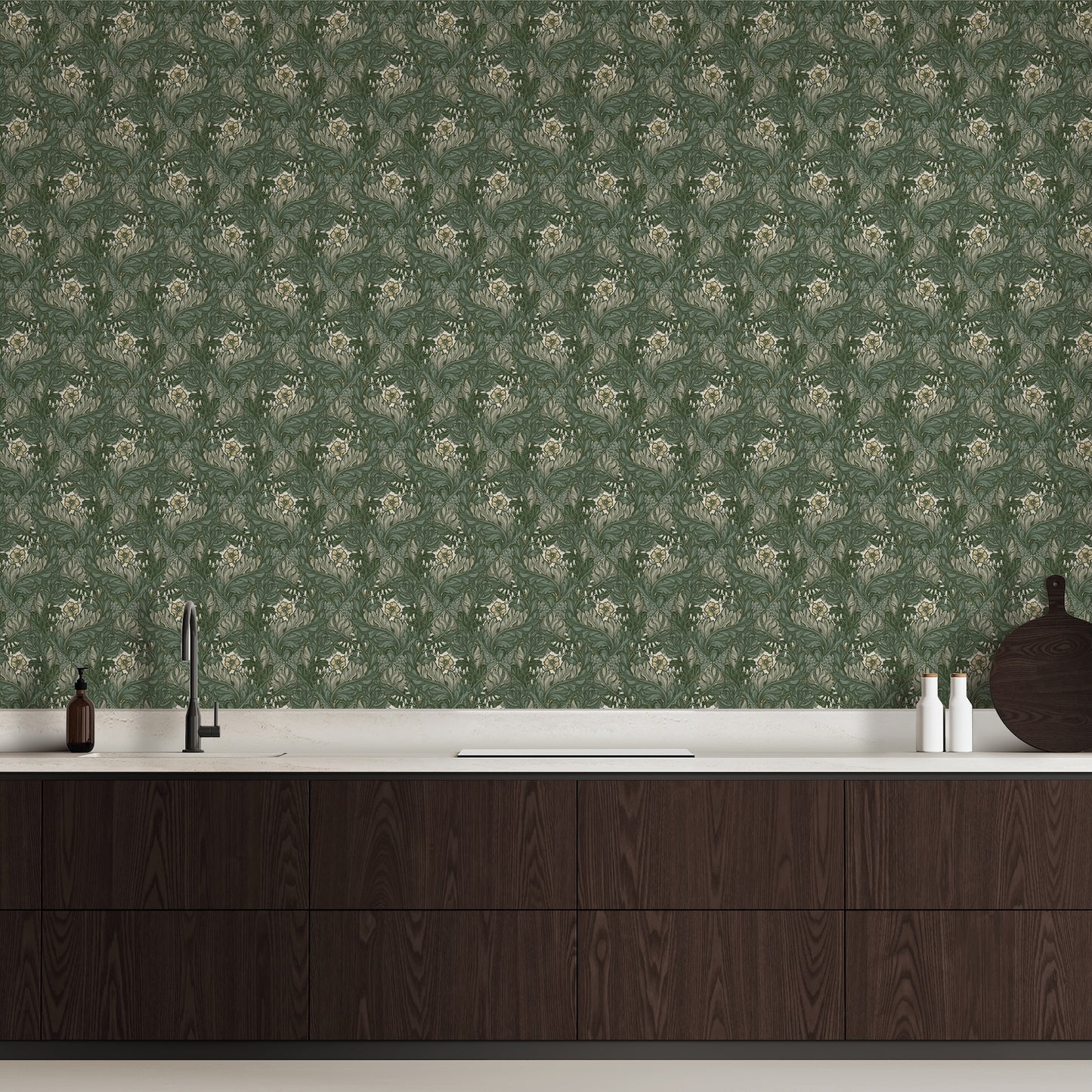 Rambleicious Floral Greens - Wallpaper Inn 