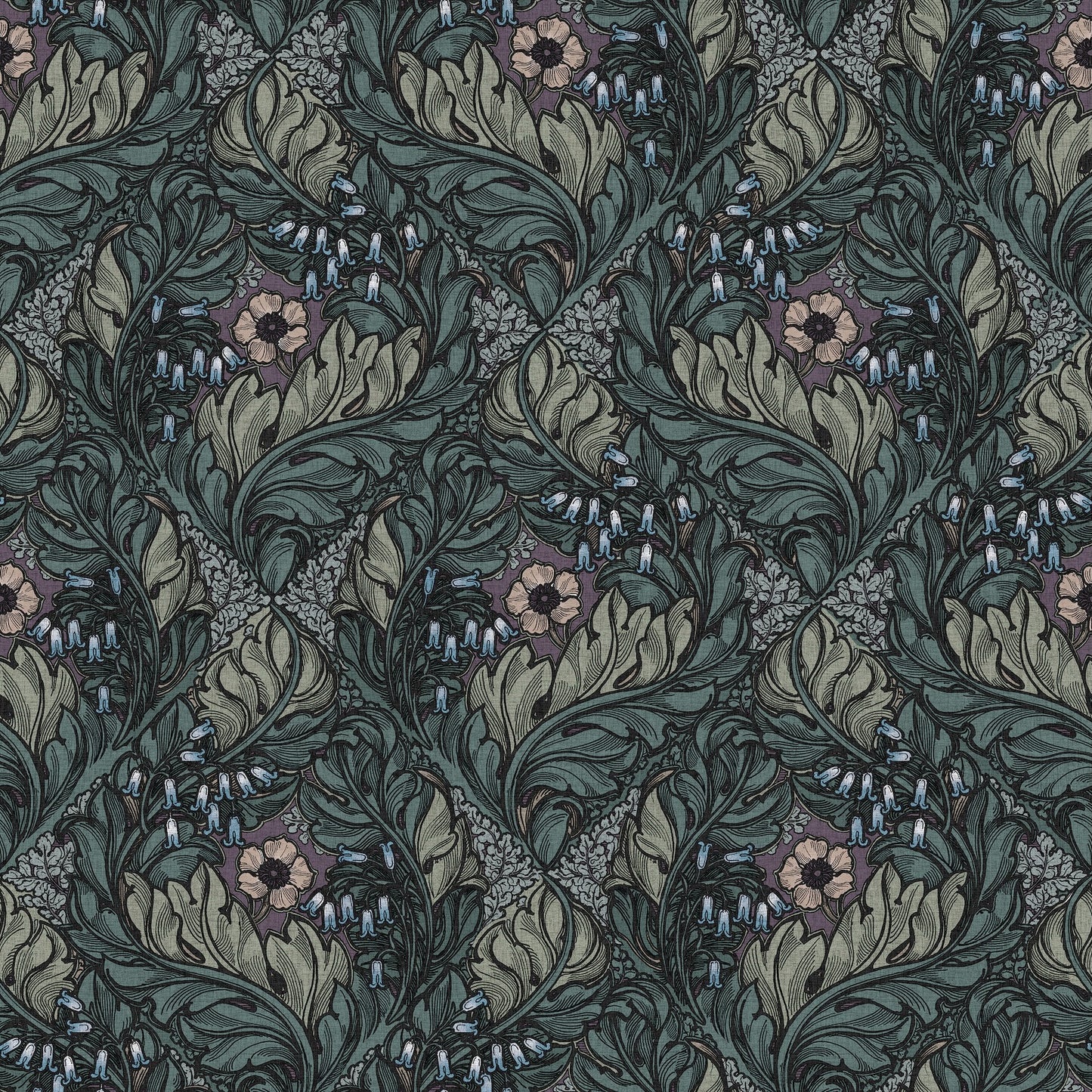Rambleicious Multi Blue - Wallpaper Inn 