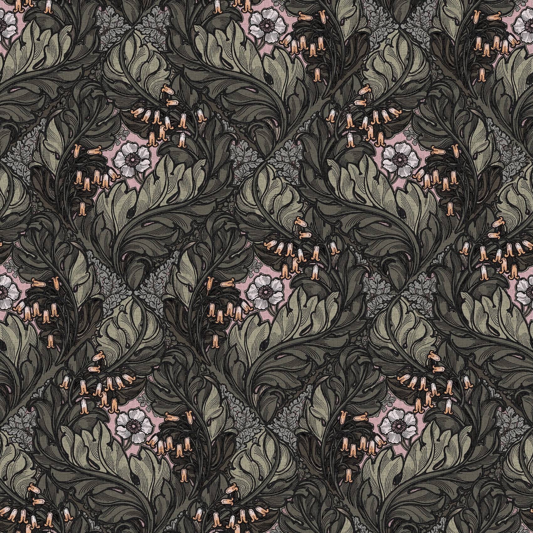 Rambleicious Multi Green - Wallpaper Inn 