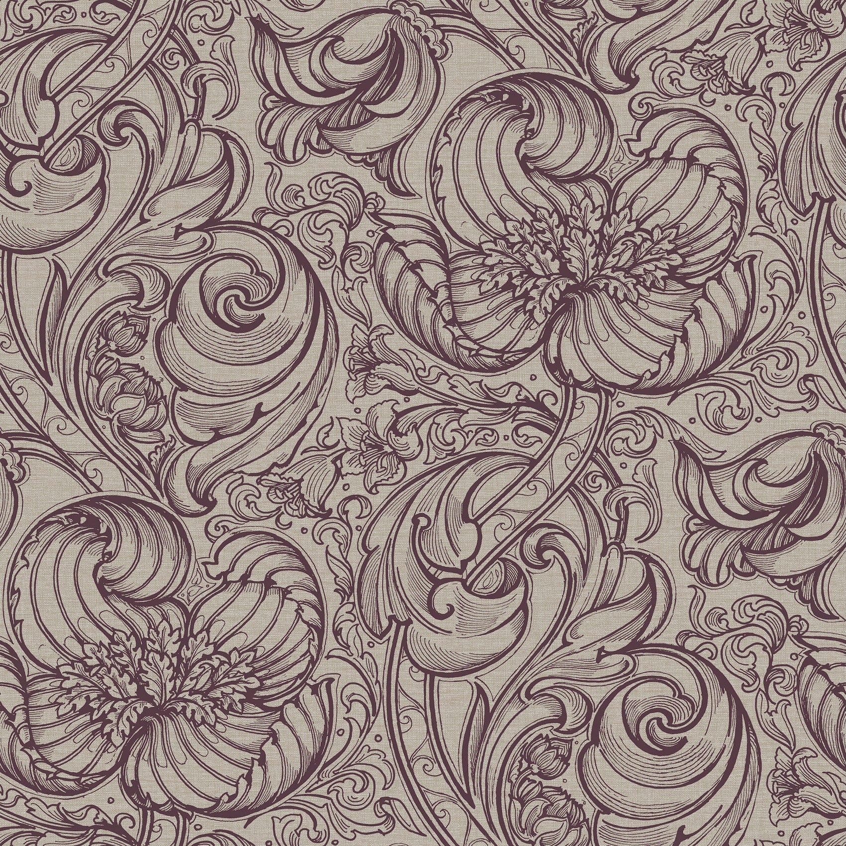 Down the Dilly Burgundy - Wallpaper Inn 