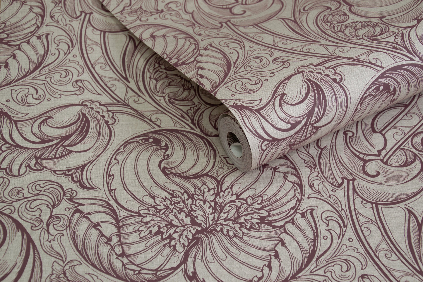 Down the Dilly Burgundy - Wallpaper Inn 