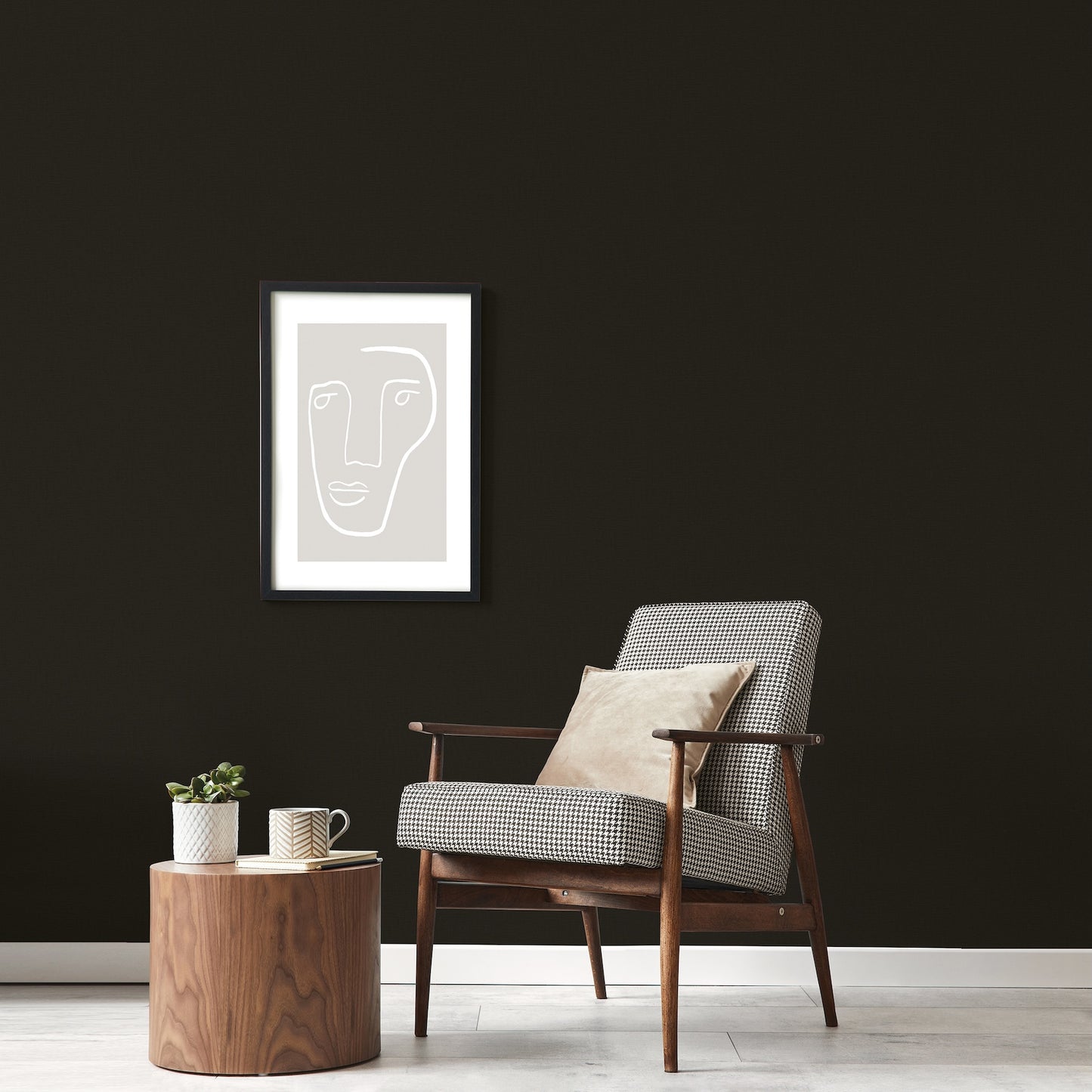 Nuance Plain Texture Dark Chocolate - Wallpaper Inn 