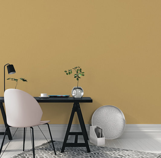 Nuance Plain Texture Ochre - Wallpaper Inn 