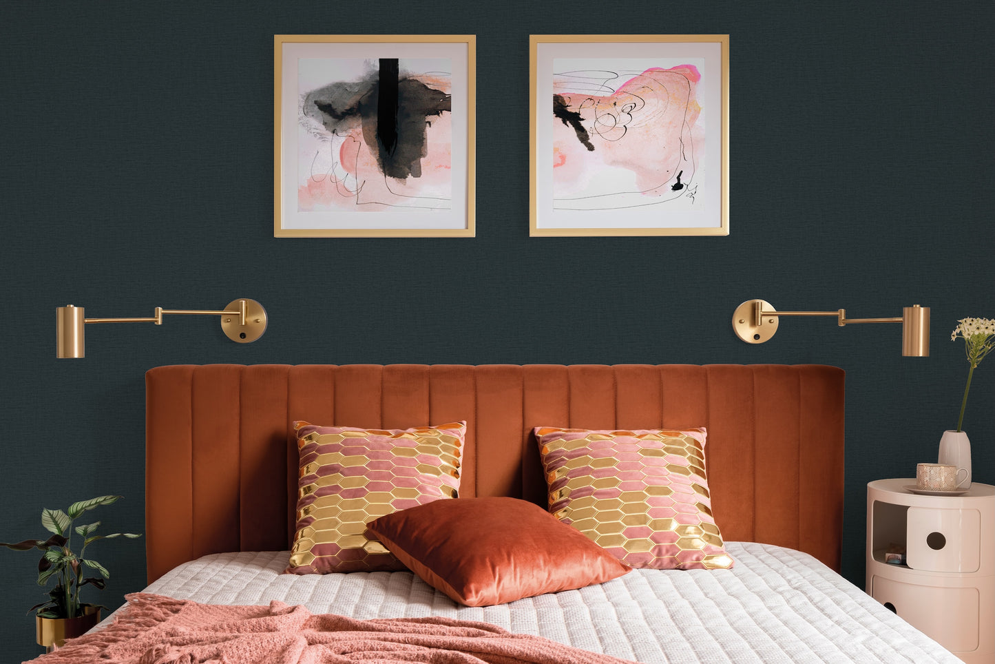 Nuance Plain Texture Black - Wallpaper Inn 