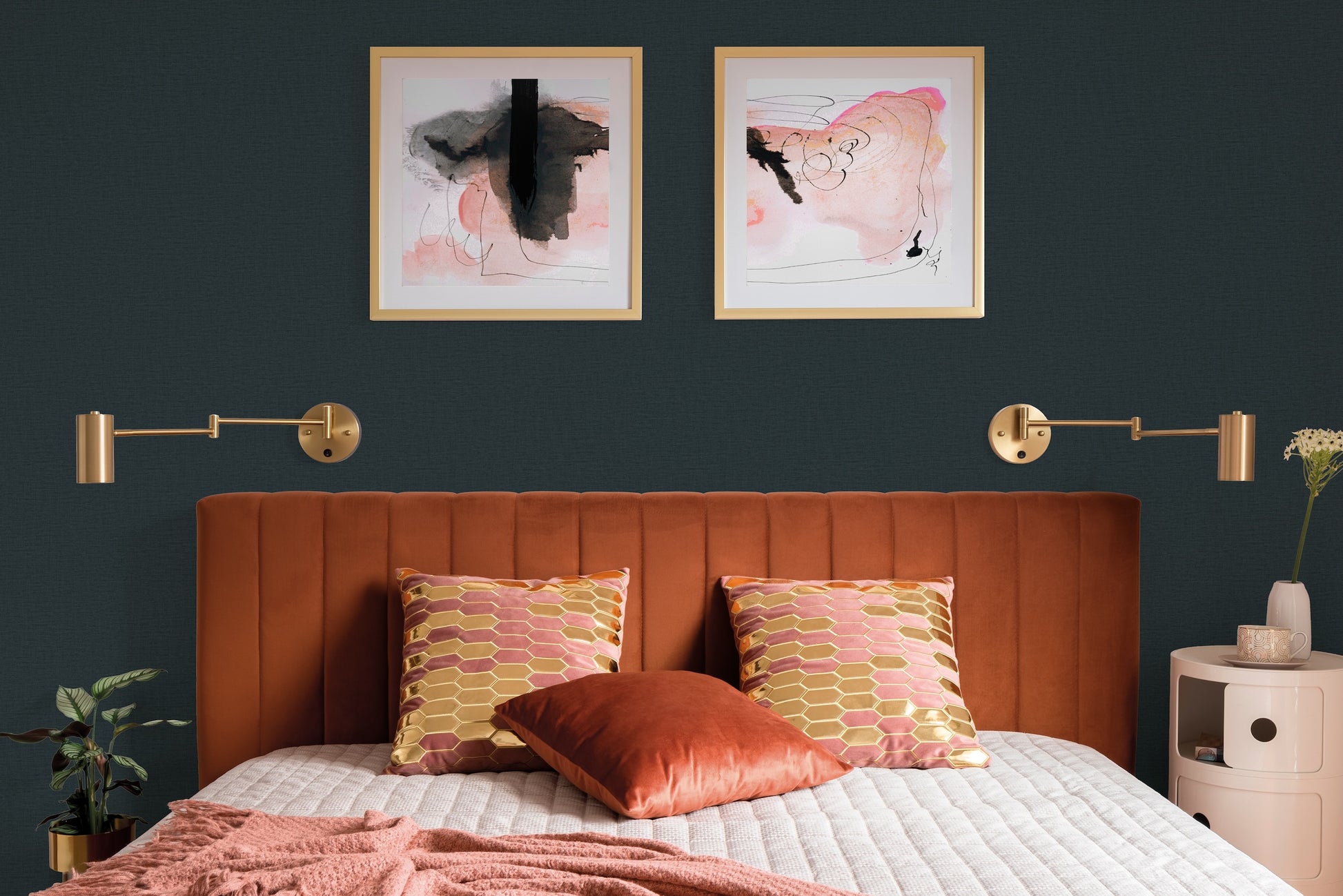 Nuance Plain Texture Black - Wallpaper Inn 