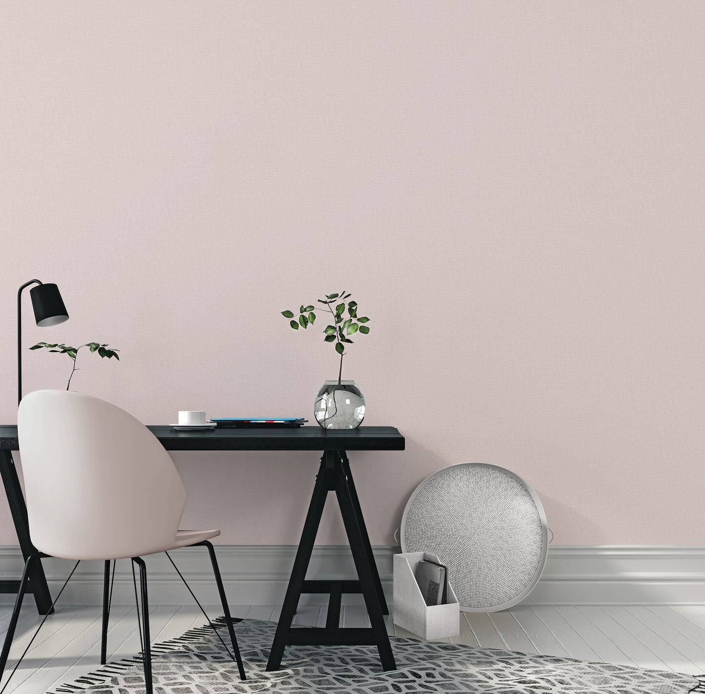 Nuance Plain Texture Dusty Pink - Wallpaper Inn 