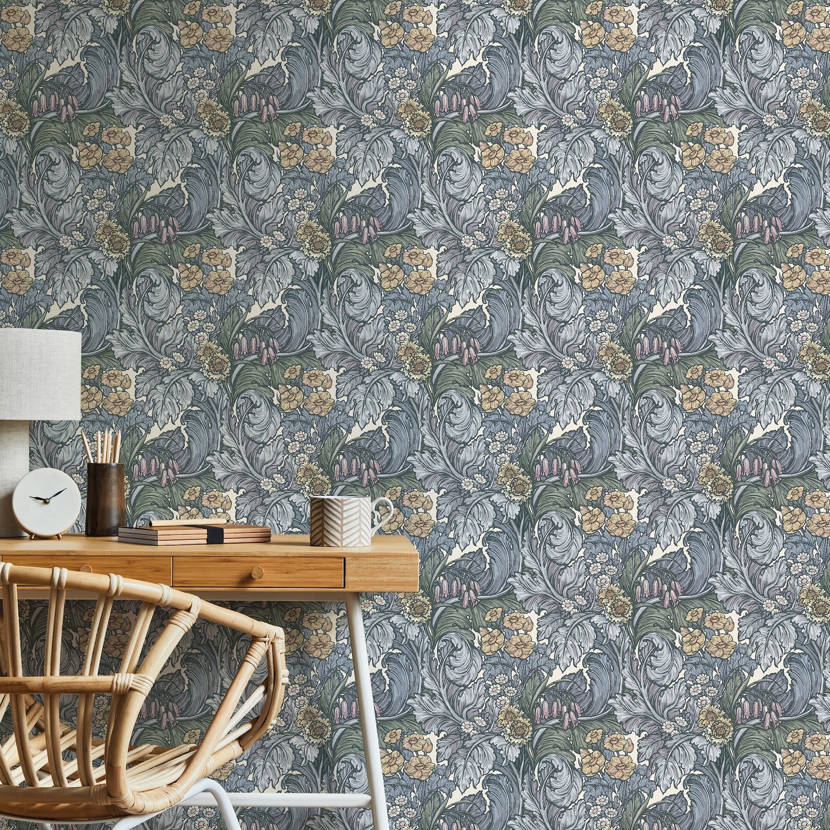 Hedgerovia Blue - Wallpaper Inn 