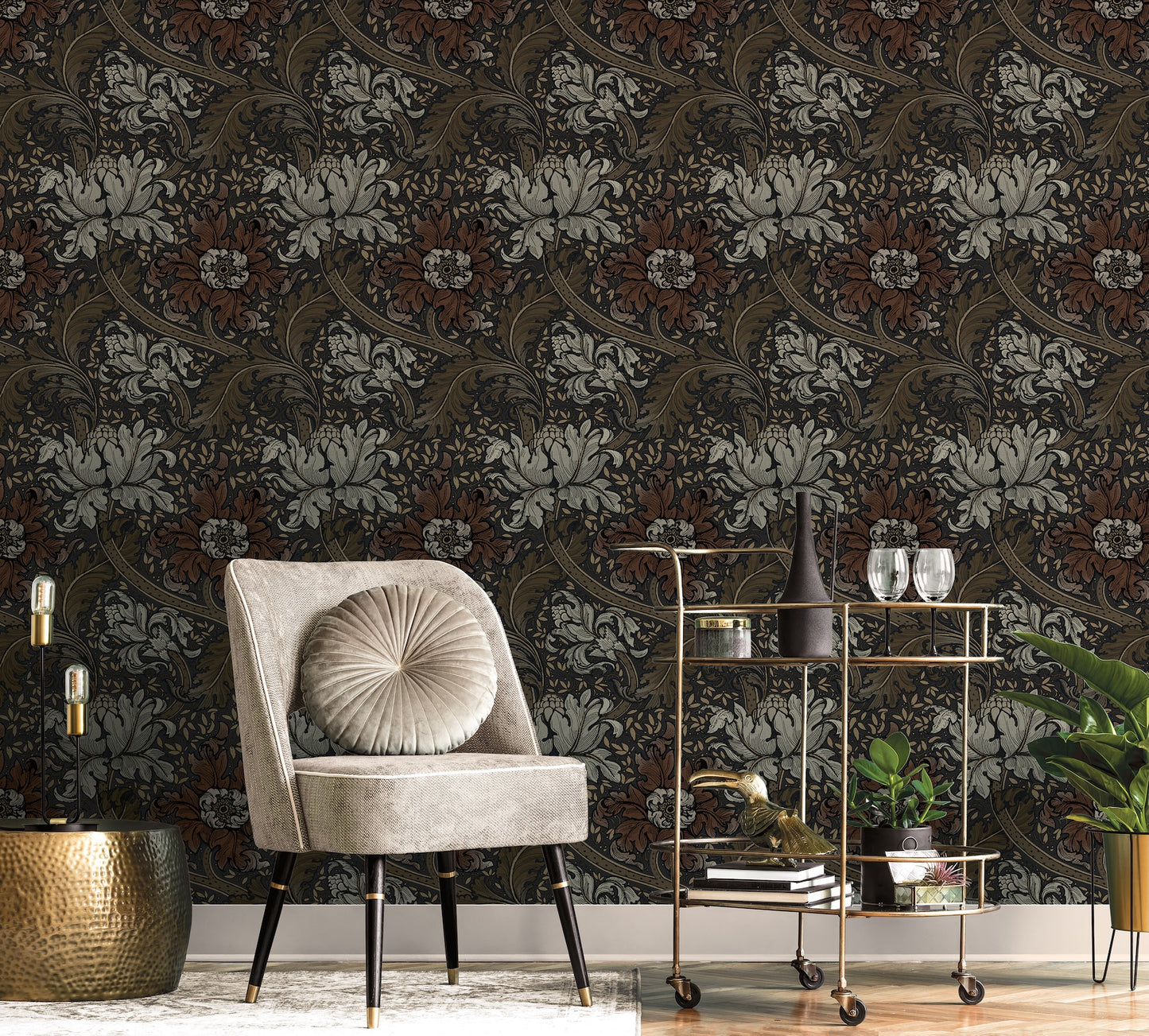 Morris Major Chocolate - Wallpaper Inn 