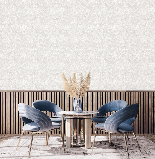 Morris Major White - Wallpaper Inn 