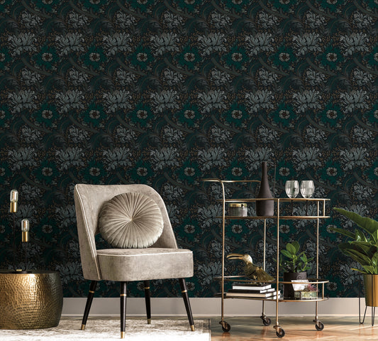 Morris Major Midnight - Wallpaper Inn 