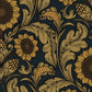 Sunnyside Up Mustard  and Midnight - Wallpaper Inn 